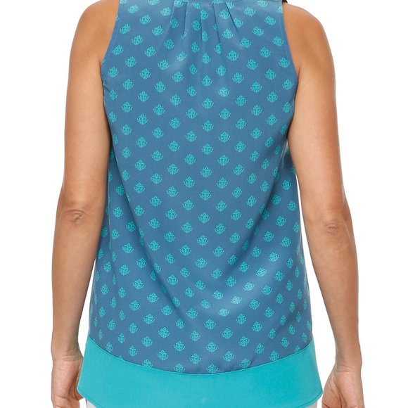 Hatley “Thistle & Aqua” Silk Tank - Picture 2 of 7